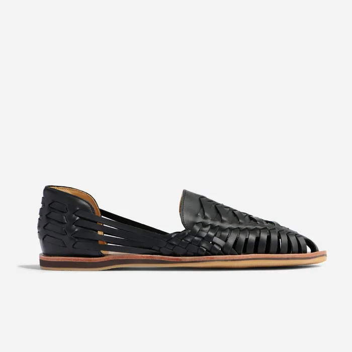 Men Nisolo Sandals and Slip Ons Huarache Sandal Black
