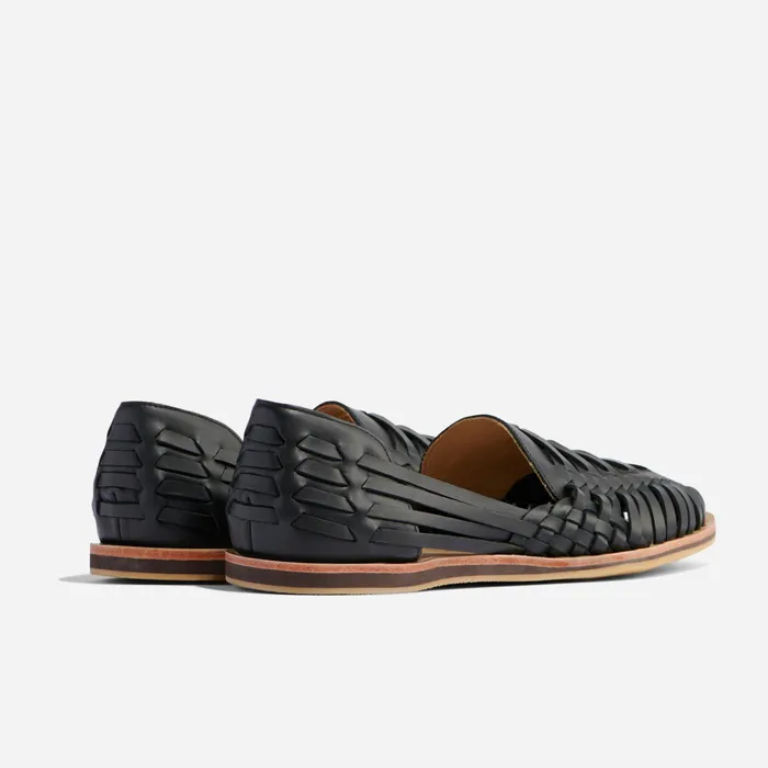 Men Nisolo Sandals and Slip Ons Huarache Sandal Black