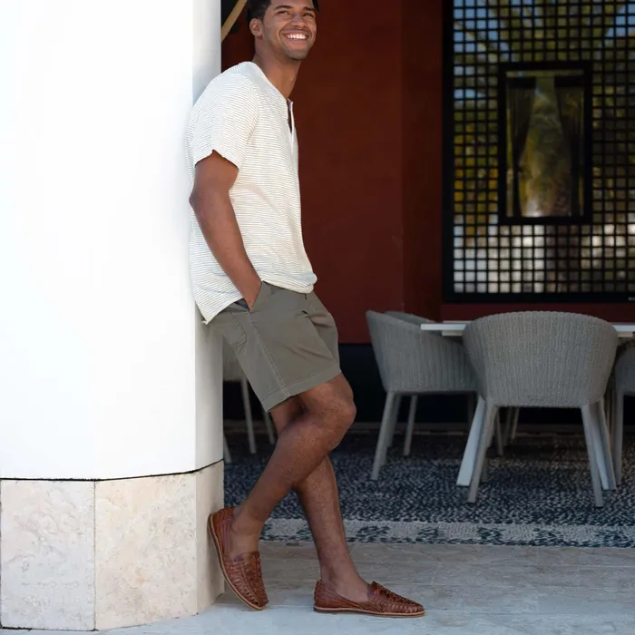 Men Nisolo Sandals and Slip Ons Huarache Sandal Brandy