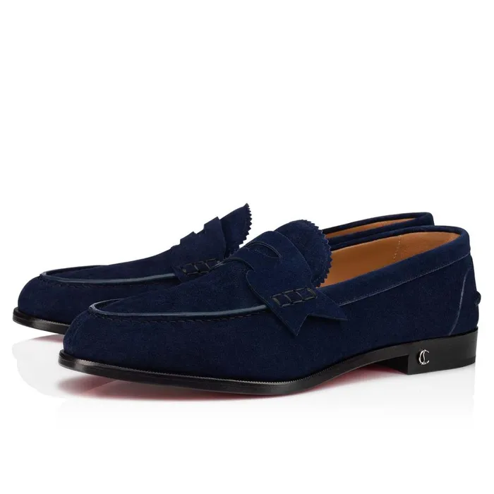 Men No Penny Loafers 8211 Leather 8211 Dark Blue Blue Christian Louboutin Loafers and Slipons Men No Penny Loafers 8211 Leather 8211 Dark Blue Blue Christian Louboutin Loafers and Slipons
