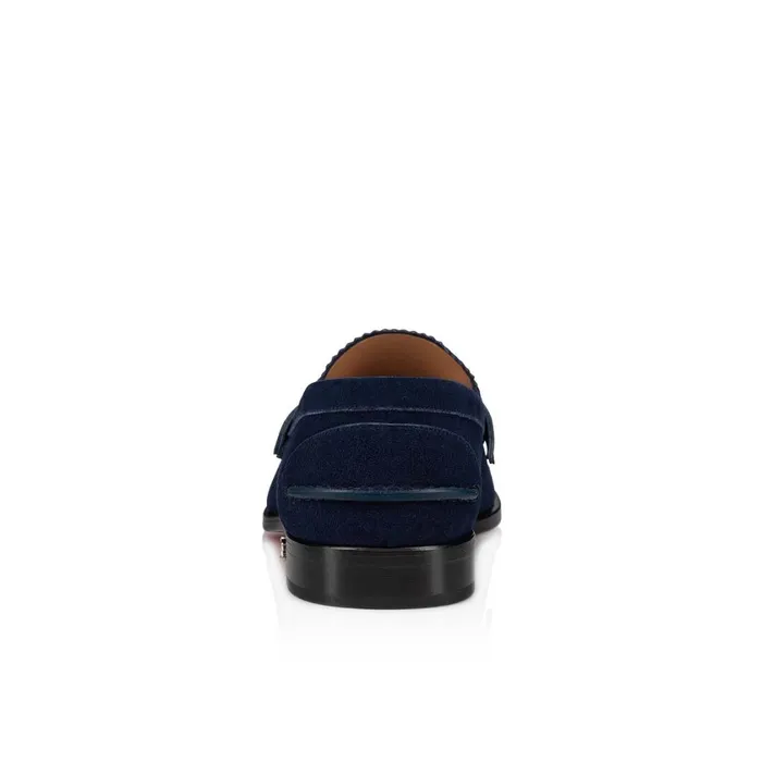 Men No Penny Loafers 8211 Leather 8211 Dark Blue Blue Christian Louboutin Loafers and Slipons