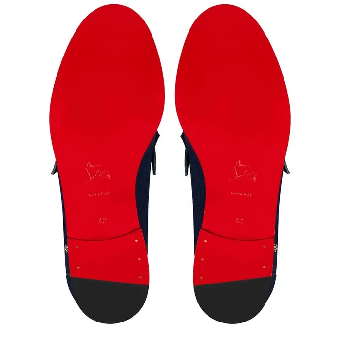 Men No Penny Loafers 8211 Leather 8211 Dark Blue Blue Christian Louboutin Loafers and Slipons