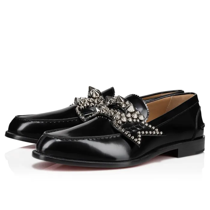 Men No Penny Spikes Loafers 8211 Calf Leather 8211 Black Black Christian Louboutin Loafers and Slipons Men No Penny Spikes Loafers 8211 Calf Leather 8211 Black Black Christian Louboutin Loafers and Slipons