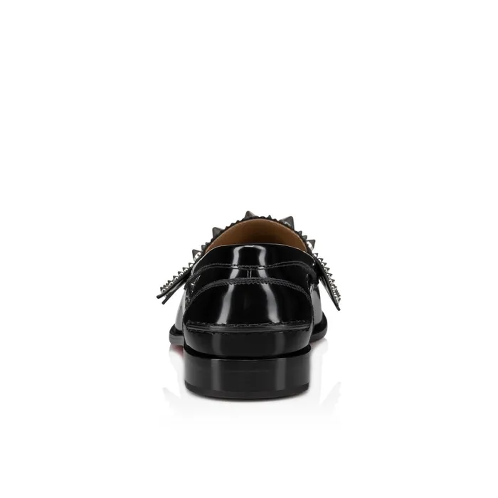 Men No Penny Spikes Loafers 8211 Calf Leather 8211 Black Black Christian Louboutin Loafers and Slipons