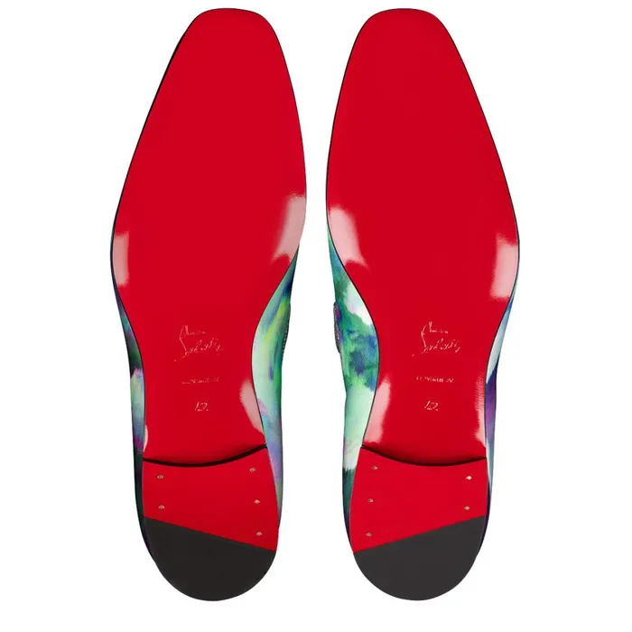 Men Officialito Loafers 8211 Crepe Satin Melancholia Print 8211 Multicolor Multicolor Christian Louboutin Loafers and Slipons