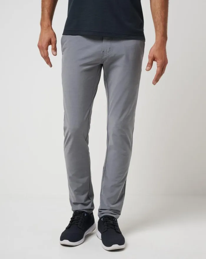 Men OPEN TO CLOSE TECH CHINO PANT Heather Quiet Shade TravisMathew Pants