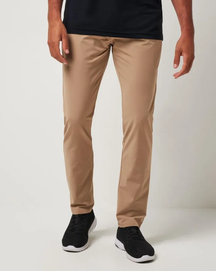 Men OPEN TO CLOSE TECH CHINO PANT Khaki TravisMathew Pants