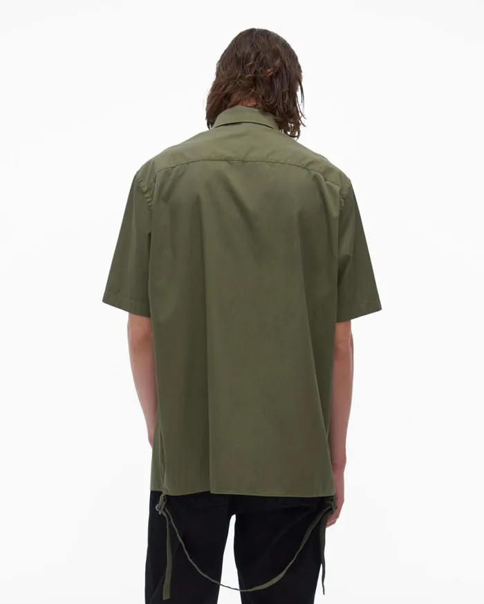 Men Oversized Twill Shirt Burnt Olive Helmut Lang Shirts