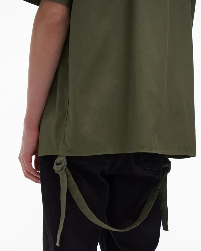 Men Oversized Twill Shirt Burnt Olive Helmut Lang Shirts