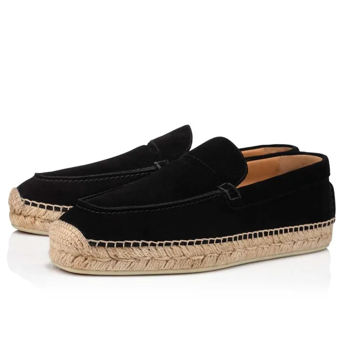 Men Paquepapa Espadrilles 8211 Leather 8211 Black Black Christian Louboutin Sandals and Espadrilles Men Paquepapa Espadrilles 8211 Leather 8211 Black Black Christian Louboutin Sandals and Espadrilles
