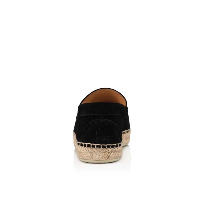 Men Paquepapa Espadrilles 8211 Leather 8211 Black Black Christian Louboutin Sandals and Espadrilles