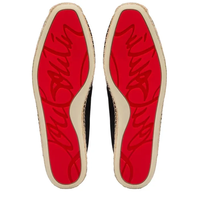 Men Paquepapa Espadrilles 8211 Leather 8211 Black Black Christian Louboutin Sandals and Espadrilles