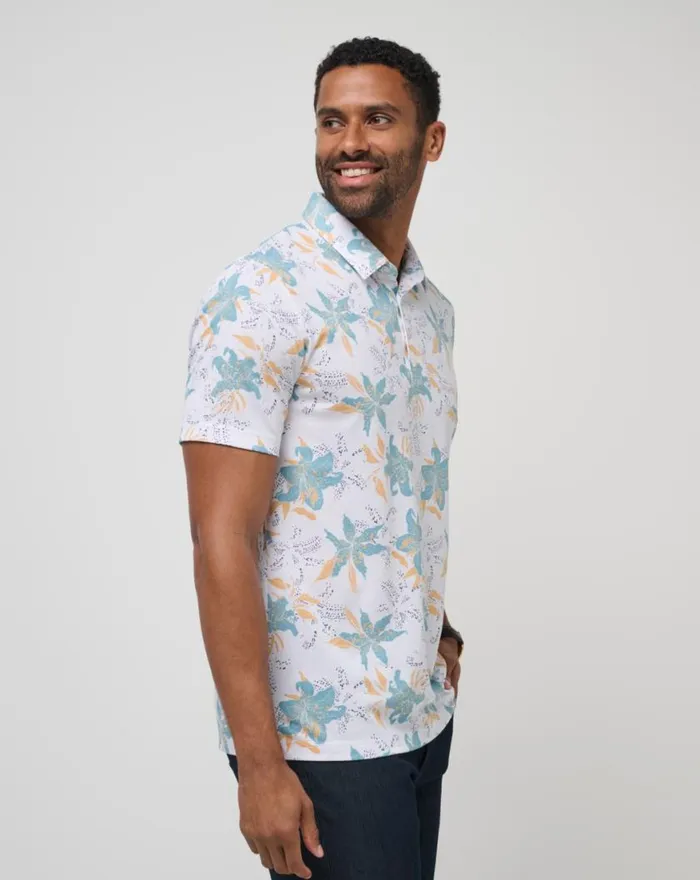 Men PARADISE PEAK POLO White TravisMathew Polos