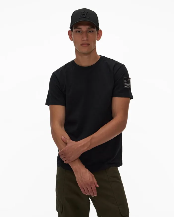 Men Patch Tee Basalt Black Helmut Lang TShirts