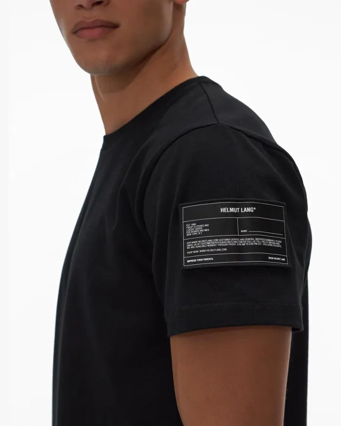 Men Patch Tee Basalt Black Helmut Lang TShirts