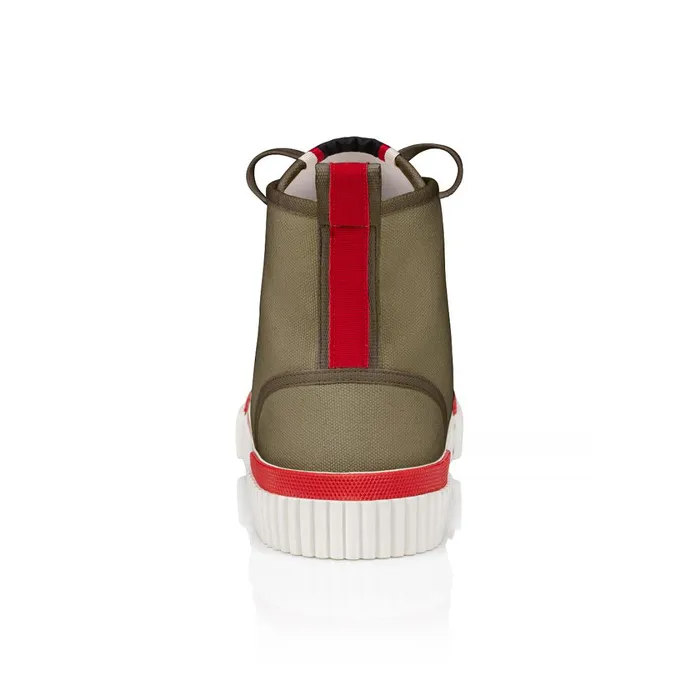 Men Pedro Hightop Sneakers 8211 Fabric 8211 Sierra Brown Christian Louboutin High Top Sneakers