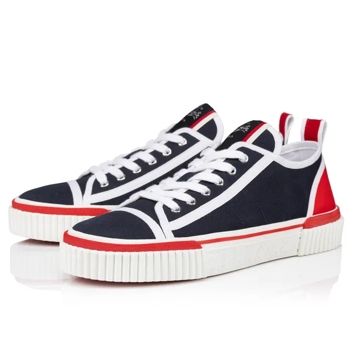 Men Pedro Junior Sneakers 8211 Fabric 8211 Navy Blue Christian Louboutin Low Top Sneakers Men Pedro Junior Sneakers 8211 Fabric 8211 Navy Blue Christian Louboutin Low Top Sneakers