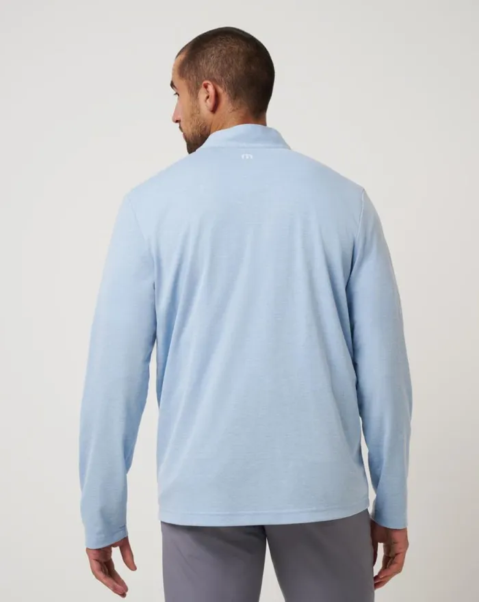 Men PHILADELPHIA PHILLIES TIME TO TAILGATE QUARTER ZIP Heather Blue TravisMathew Quarter Zips