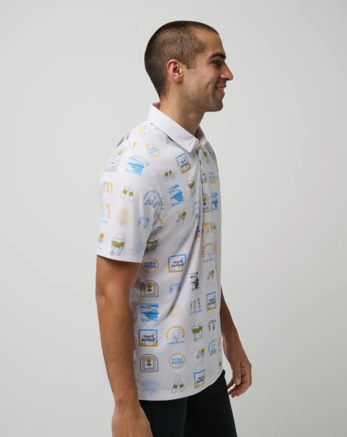 Men PINEAPPLE PARADISE POLO White TravisMathew Polos