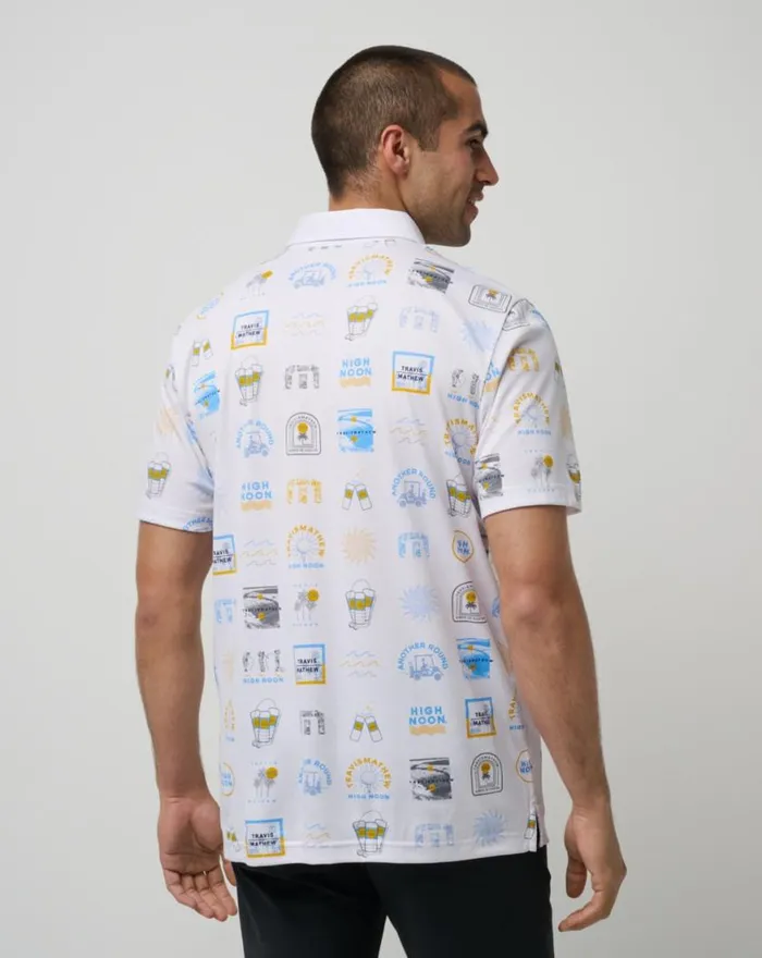 Men PINEAPPLE PARADISE POLO White TravisMathew Polos