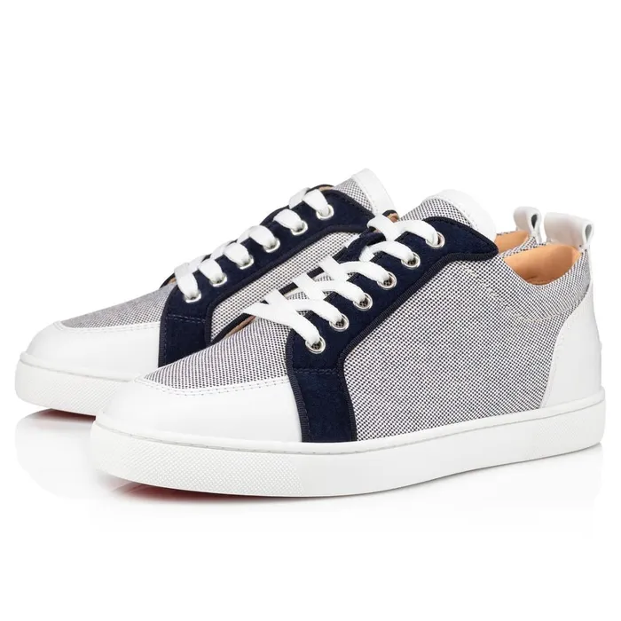Men Rantulow Sneakers 8211 Calf Leather Cotton And Veau Velours 8211 Navy Navy Christian Louboutin Low Top Sneakers Men Rantulow Sneakers 8211 Calf Leather Cotton And Veau Velours 8211 Navy Navy Christian Louboutin Low Top Sneakers