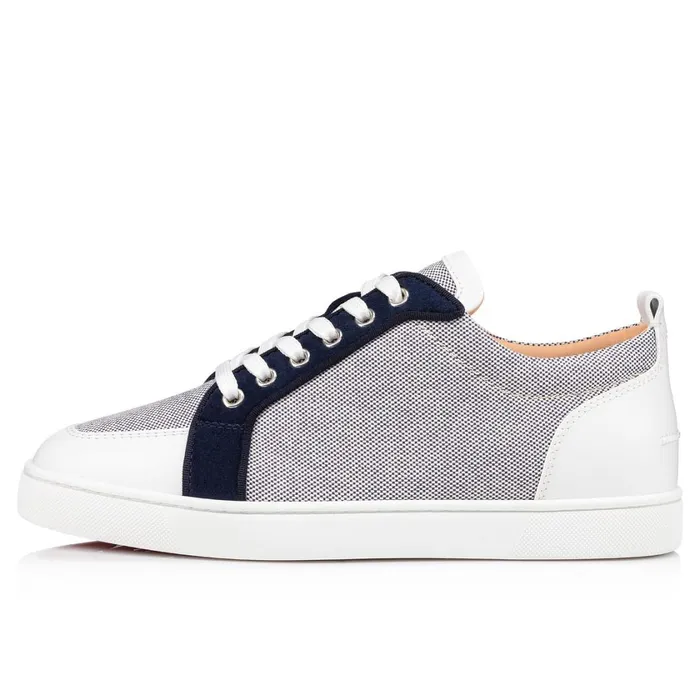 Men Rantulow Sneakers 8211 Calf Leather Cotton And Veau Velours 8211 Navy Navy Christian Louboutin Low Top Sneakers