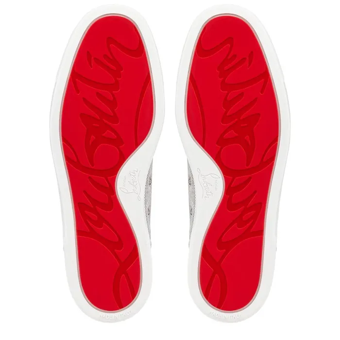 Men Rantulow Sneakers 8211 Calf Leather Cotton And Veau Velours 8211 Navy Navy Christian Louboutin Low Top Sneakers