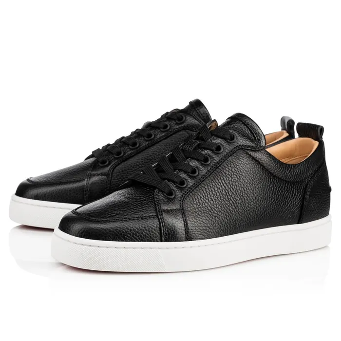 Men Rantulow Sneakers 8211 Grained Alf Leather 8211 Black Black Christian Louboutin Low Top Sneakers Men Rantulow Sneakers 8211 Grained Alf Leather 8211 Black Black Christian Louboutin Low Top Sneakers