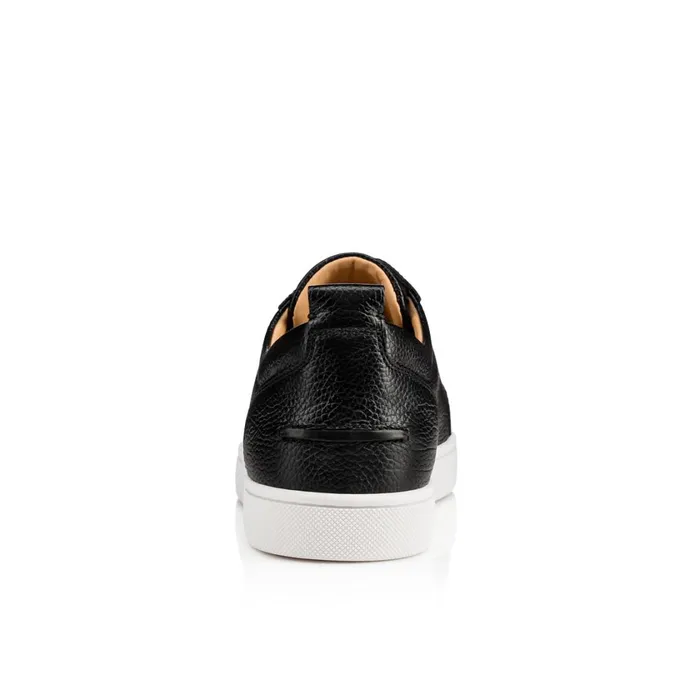 Men Rantulow Sneakers 8211 Grained Alf Leather 8211 Black Black Christian Louboutin Low Top Sneakers