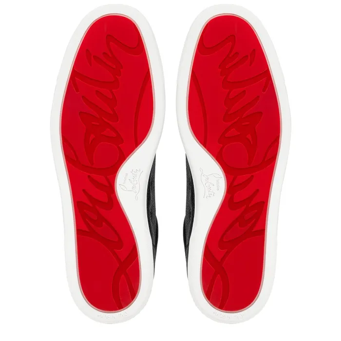 Men Rantulow Sneakers 8211 Grained Calf Leather 8211 Marine Marine Christian Louboutin Low Top Sneakers