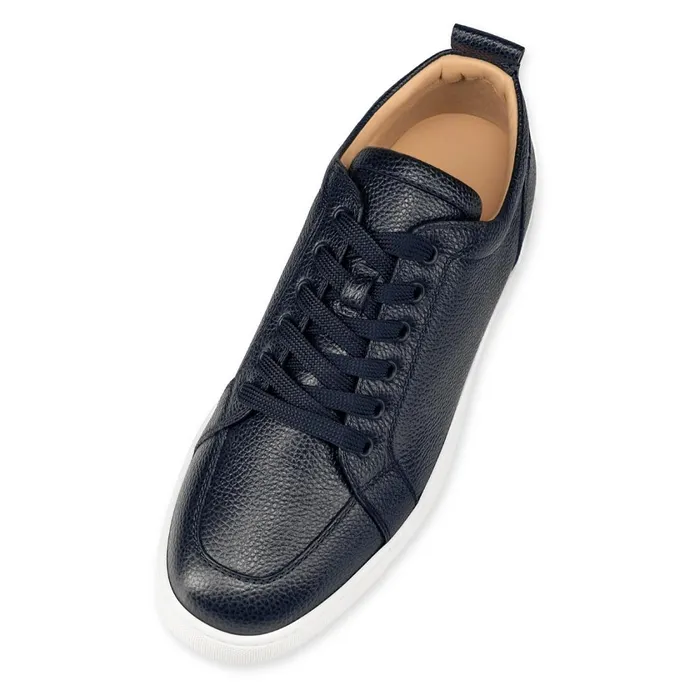 Men Rantulow Sneakers 8211 Grained Calf Leather 8211 Marine Marine Christian Louboutin Low Top Sneakers