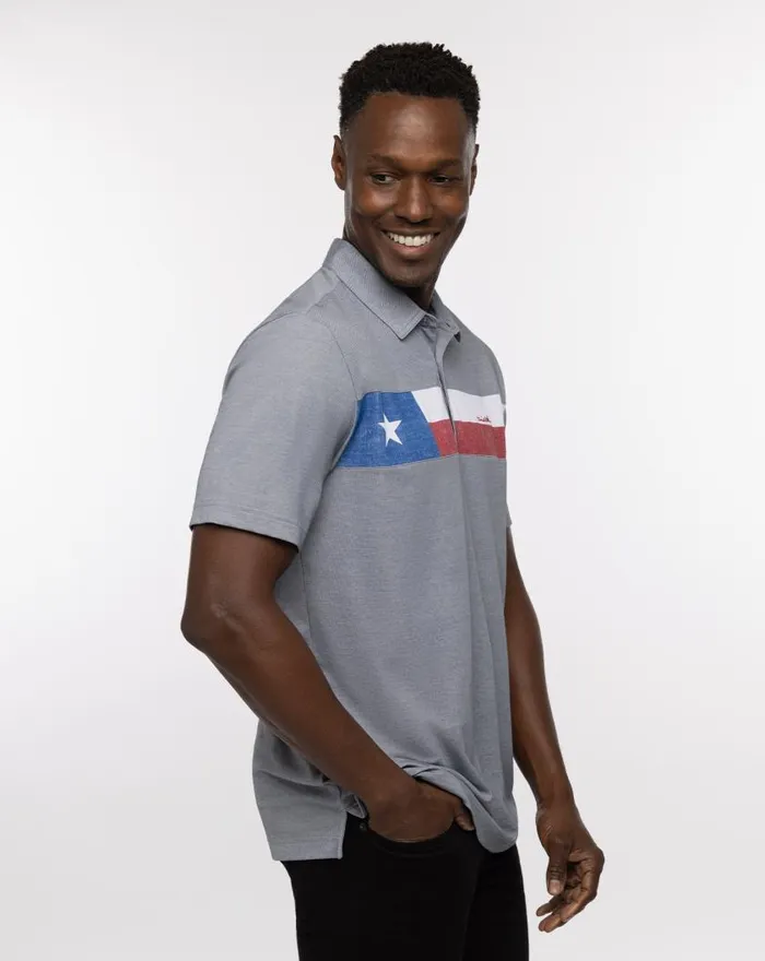 Men RATTLER POLO Heather Quiet Shade TravisMathew Polos