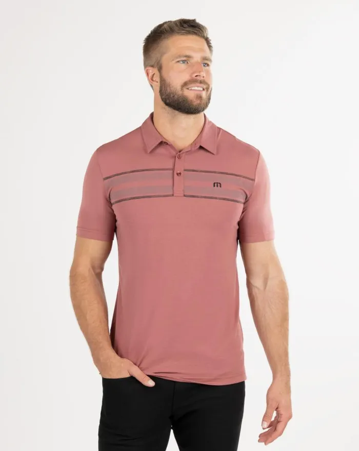 Men RED RIVER POLO Roan Rouge TravisMathew Polos