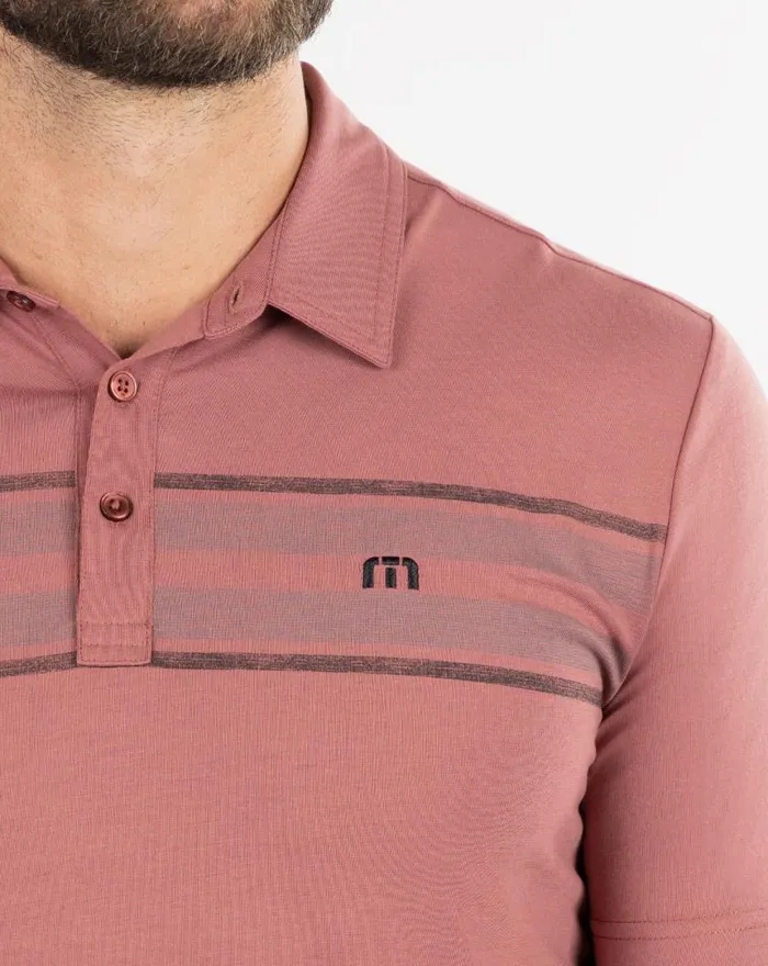 Men RED RIVER POLO Roan Rouge TravisMathew Polos