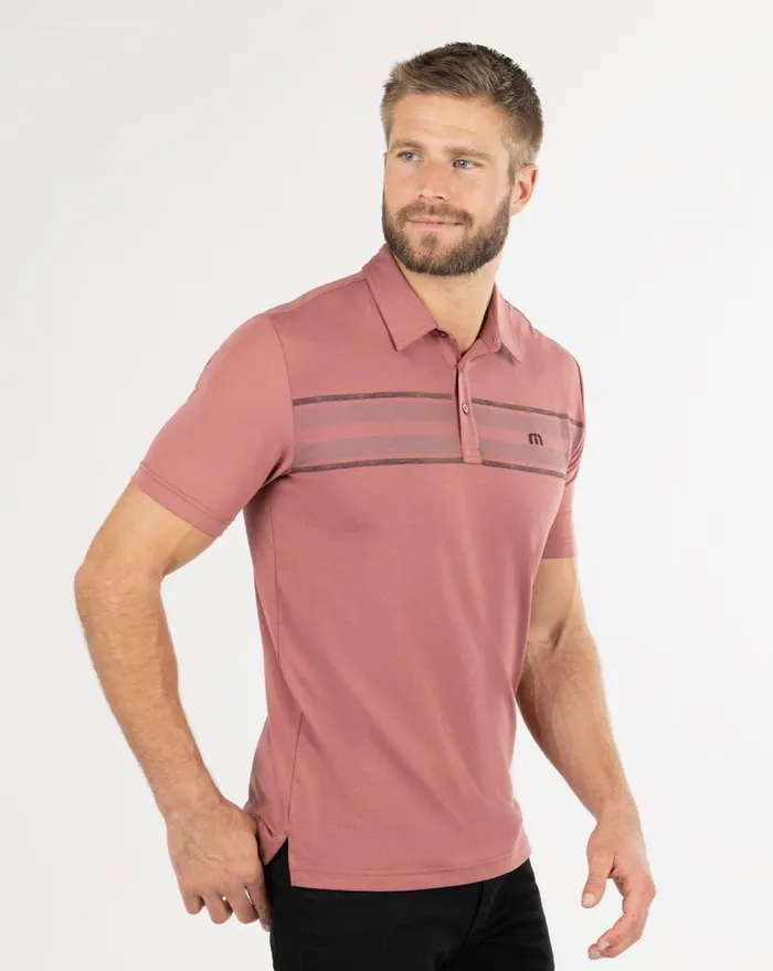 Men RED RIVER POLO Roan Rouge TravisMathew Polos