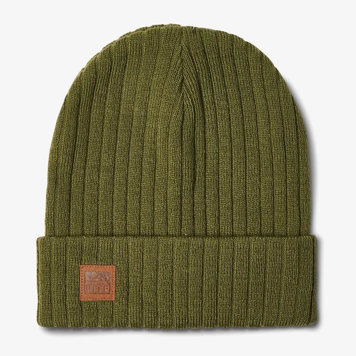 Men Reef Hats and Beanies Jenks Cuff Beanie Avocado