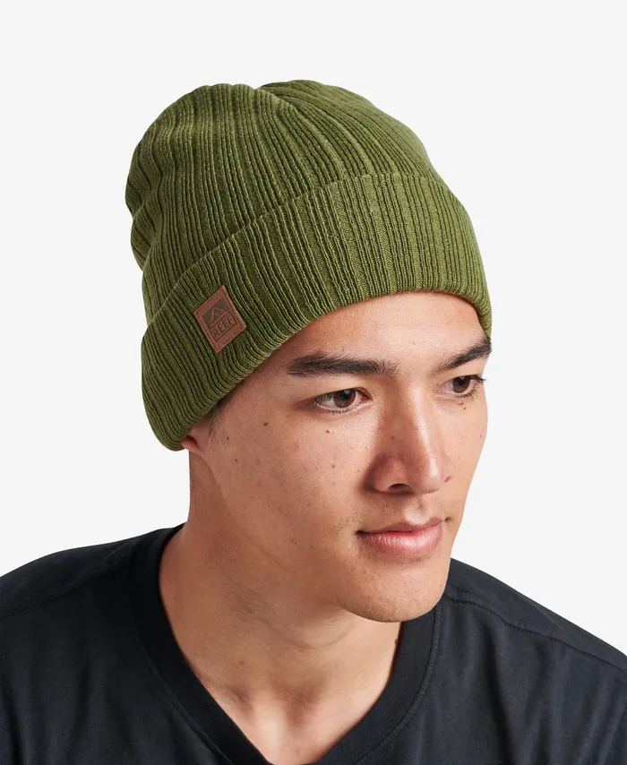 Men Reef Hats and Beanies Jenks Cuff Beanie Avocado Men Reef Hats and Beanies Jenks Cuff Beanie Avocado
