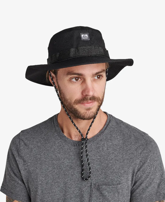 Men Reef Hats and Beanies Manu Safari Hat Caviar Men Reef Hats and Beanies Manu Safari Hat Caviar