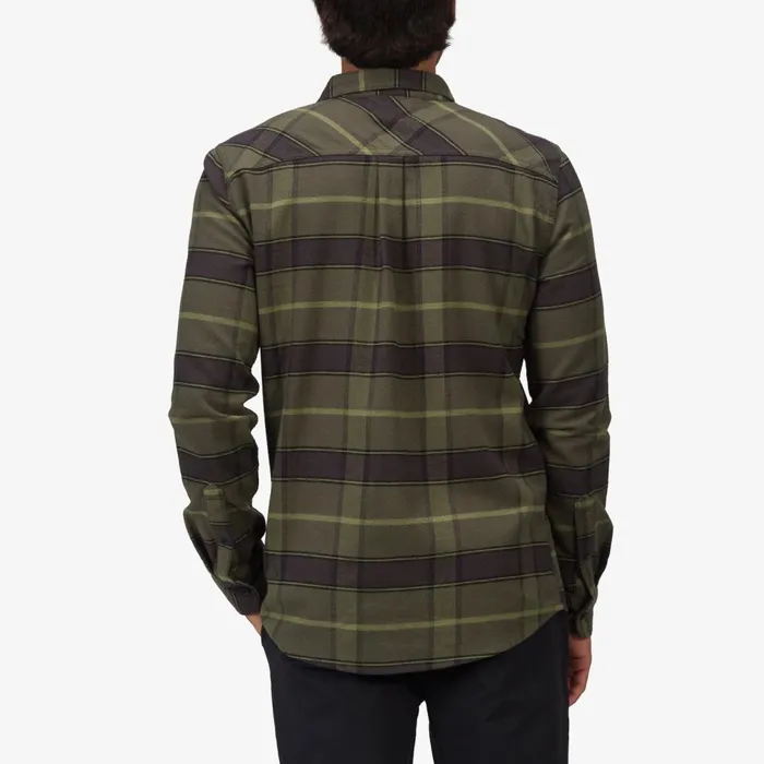 Men Reef Outerwear Anders Long Sleeve Woven Shirt Thyme Men Reef Outerwear Anders Long Sleeve Woven Shirt Thyme
