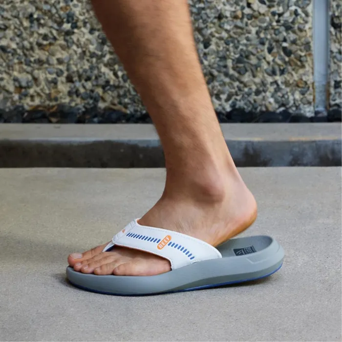 Men Reef Sandals Cruiser Bluewhiteorange Men Reef Sandals Cruiser Bluewhiteorange