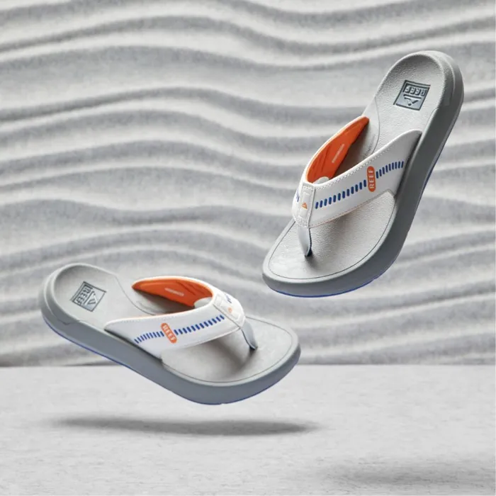 Men Reef Sandals Cruiser Bluewhiteorange Men Reef Sandals Cruiser Bluewhiteorange