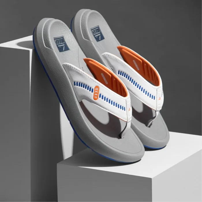 Men Reef Sandals Cruiser Bluewhiteorange Men Reef Sandals Cruiser Bluewhiteorange