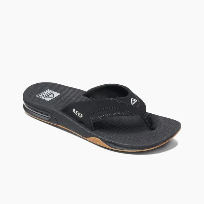 Men Reef Sandals Fanning Blacksilver Men Reef Sandals Fanning Blacksilver