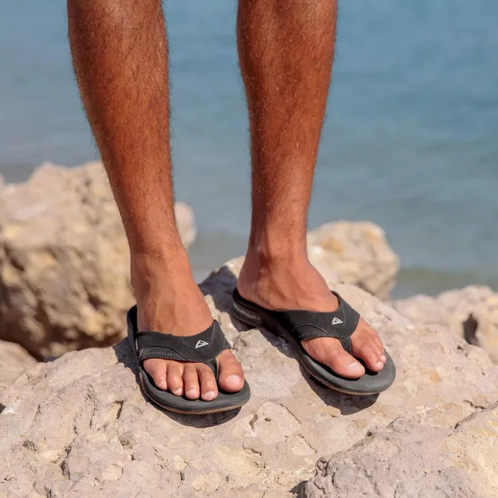 Men Reef Sandals Fanning Blacksilver Men Reef Sandals Fanning Blacksilver