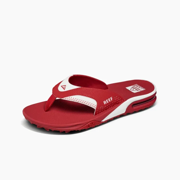 Men Reef Sandals Fanning Pregame Crimsonwhite Men Reef Sandals Fanning Pregame Crimsonwhite