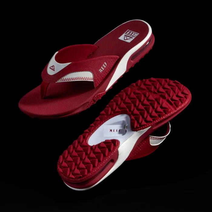 Men Reef Sandals Fanning Pregame Crimsonwhite Men Reef Sandals Fanning Pregame Crimsonwhite