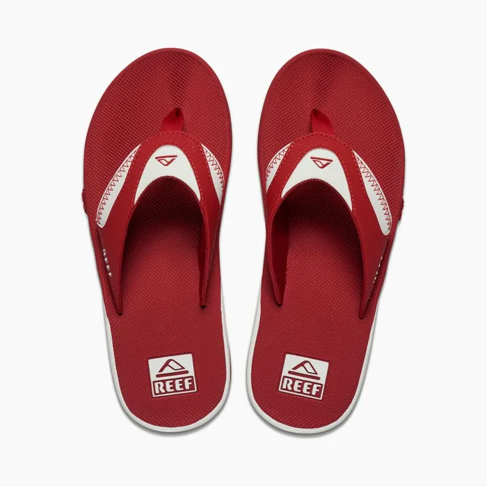 Men Reef Sandals Fanning Pregame Crimsonwhite Men Reef Sandals Fanning Pregame Crimsonwhite