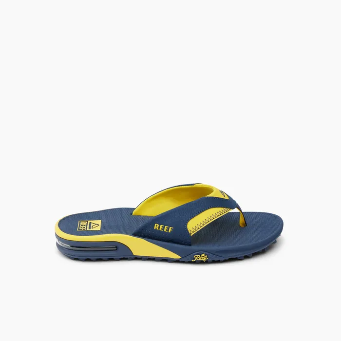 Men Reef Sandals Fanning Pregame Navyyellow