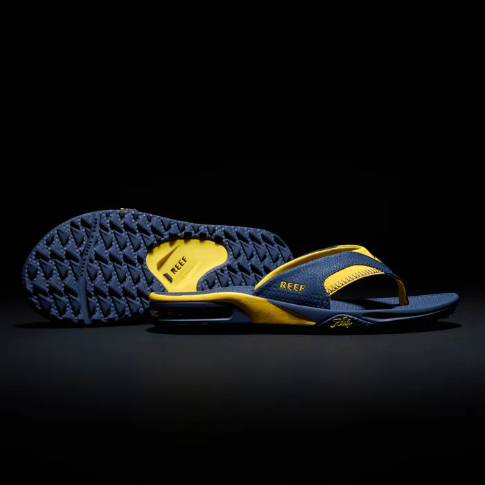 Men Reef Sandals Fanning Pregame Navyyellow Men Reef Sandals Fanning Pregame Navyyellow