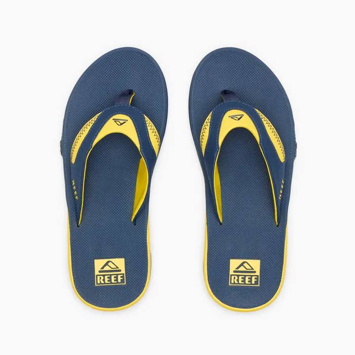 Men Reef Sandals Fanning Pregame Navyyellow Men Reef Sandals Fanning Pregame Navyyellow